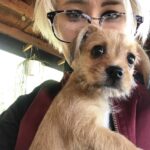Michelle Holding Dog