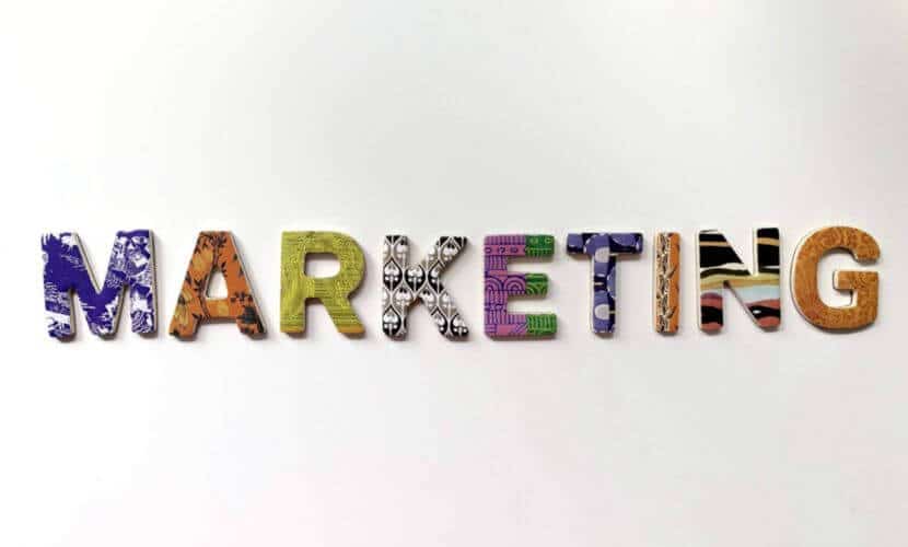 A title picture that says marketing strategy